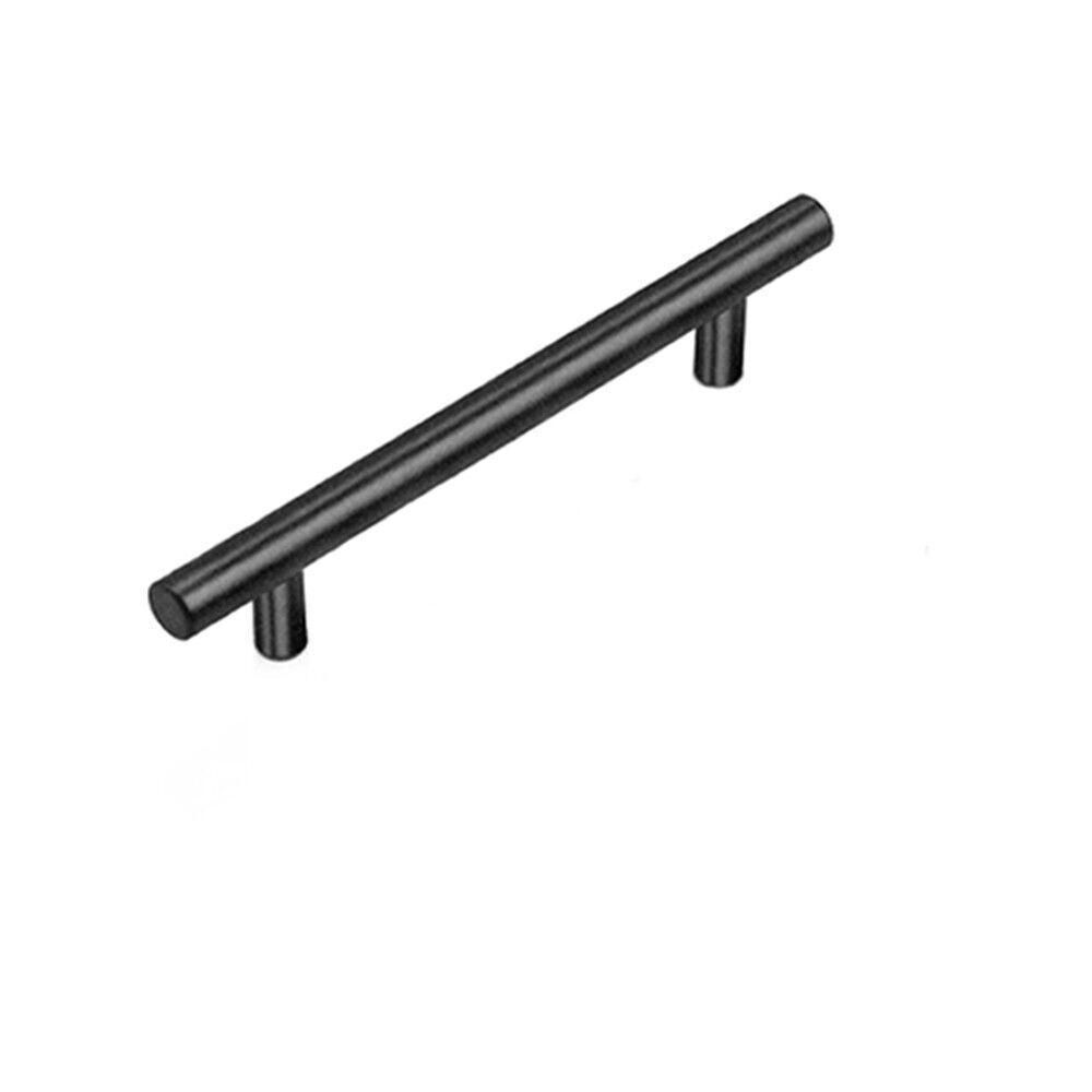 1pcs Black Kitchen Cabinet Door Handles Matte Black Stainless Steel Door Drawer Pull T Bar - 150mm/96mm
