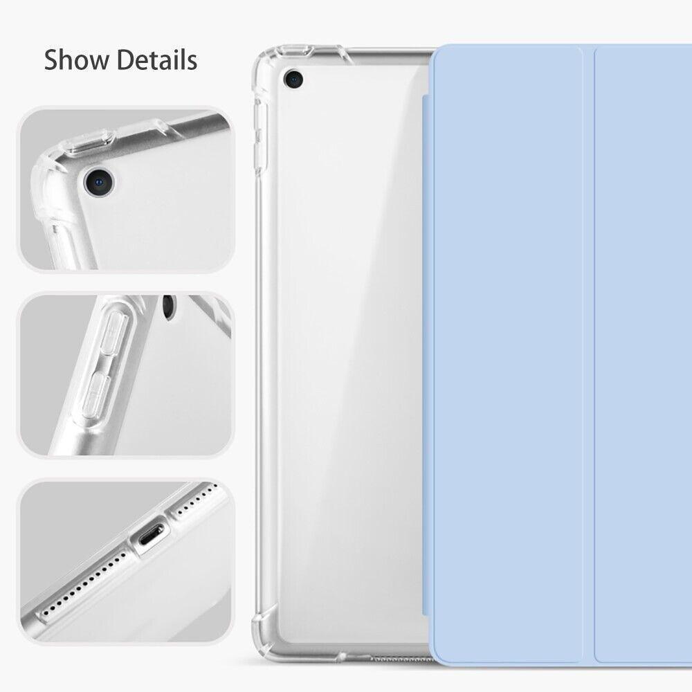 Shockproof Silicone iPad Air 4 Cover with Pencil Slot and Smart Wake - Lavender Grey