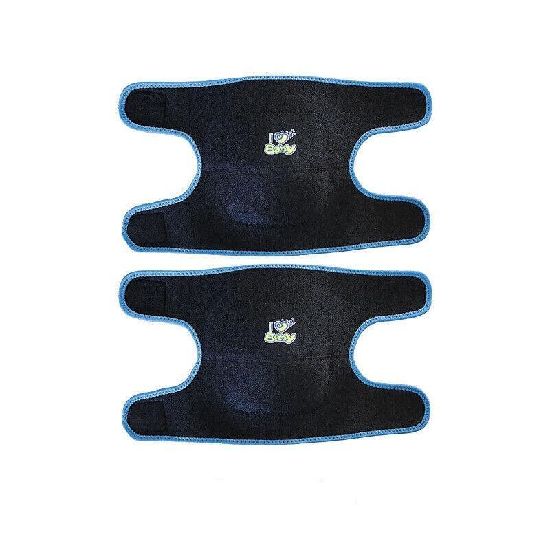S Size Kid Knee Pad Crash Proof Antislip Basketball Dance Skating Protector - Black+Rose red