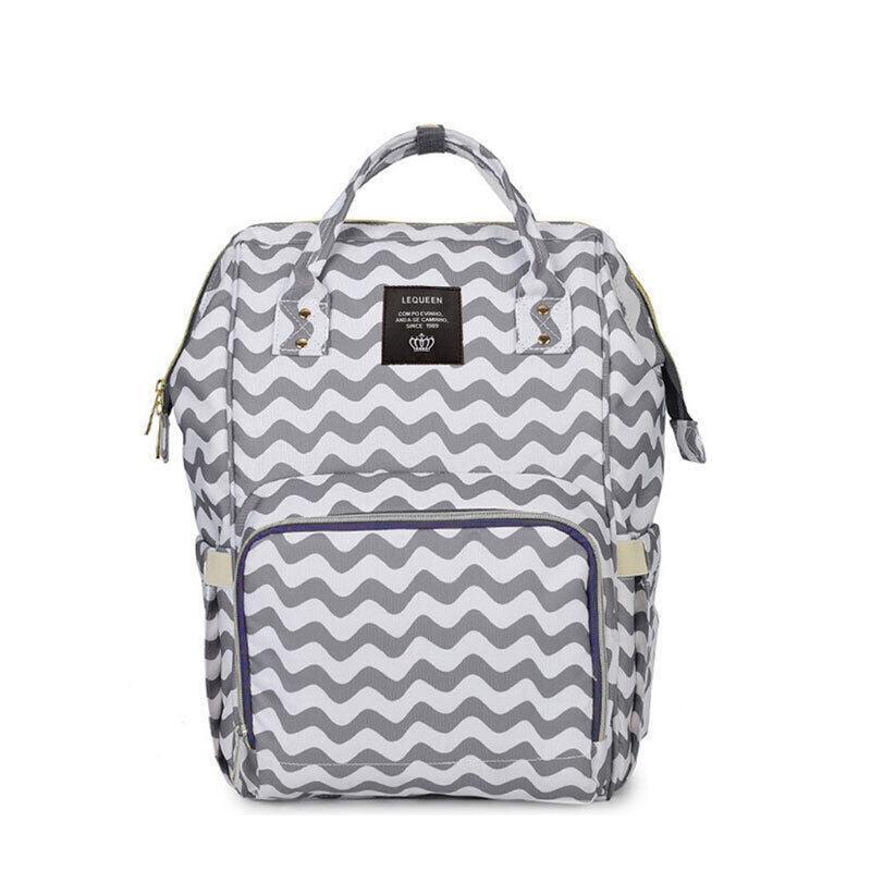 Luxury Multifunctional Diaper Nappy Backpack Maternity Mummy Changing Bag - Purple