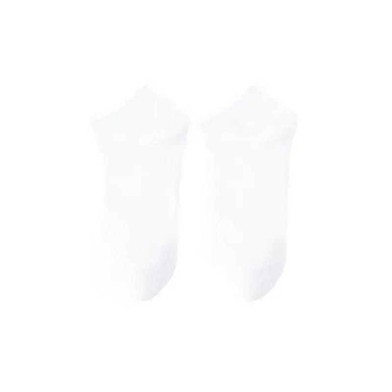 5X Pairs Low Cut Socks Cotton Soft Breathable Non-Slip Casual Ankle - White (5 Pairs)