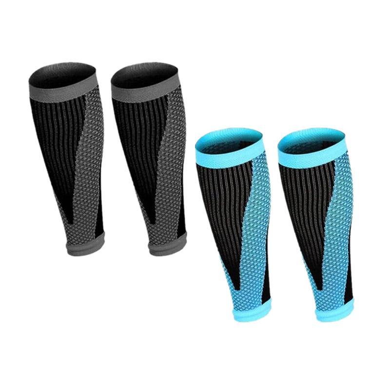 Aolikes L Size Compression Calf Sleeve Leg Brace Support Pain Relief Gym Running - Black