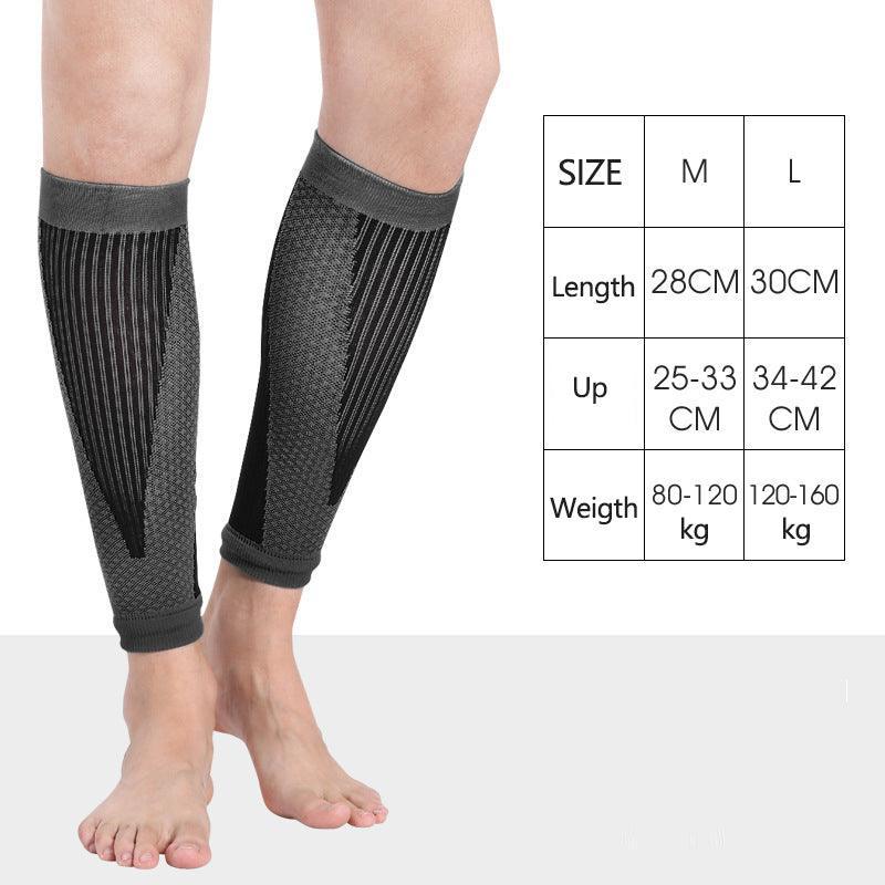 Aolikes L Size Compression Calf Sleeve Leg Brace Support Pain Relief Gym Running - Black