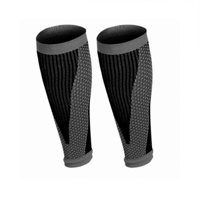 Aolikes L Size Compression Calf Sleeve Leg Brace Support Pain Relief Gym Running - Black