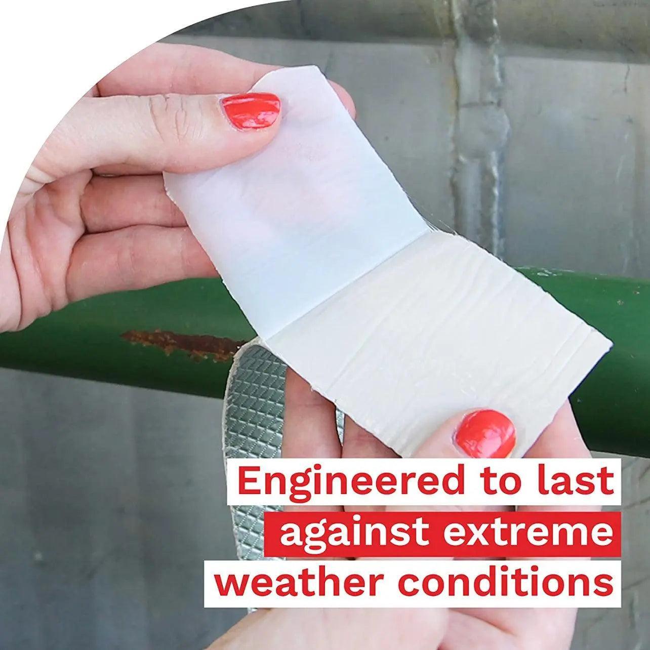 5M Waterproof Tape Butyl Rubber Aluminium Foil Roof Pipe Caravan Repair Flashing - 15cm*5m*1 Unit