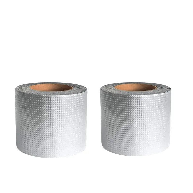 5M Waterproof Tape Butyl Rubber Aluminium Foil Roof Pipe Caravan Repair Flashing - 15cm*5m*1 Unit