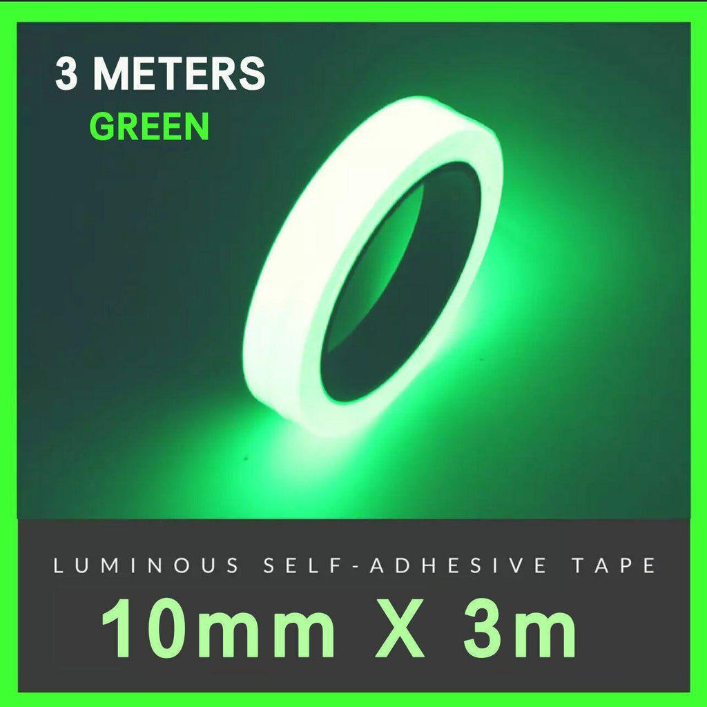 1cm x 3m Glow in the Dark Self-Adhesive Tape Fluorescent Decorative Strip - Yellow 1cm*3m