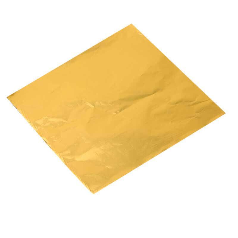 100PCS Tin Foil Aluminium Wrapping Square Chocolate Wrappers 15CM - Red/Embossed