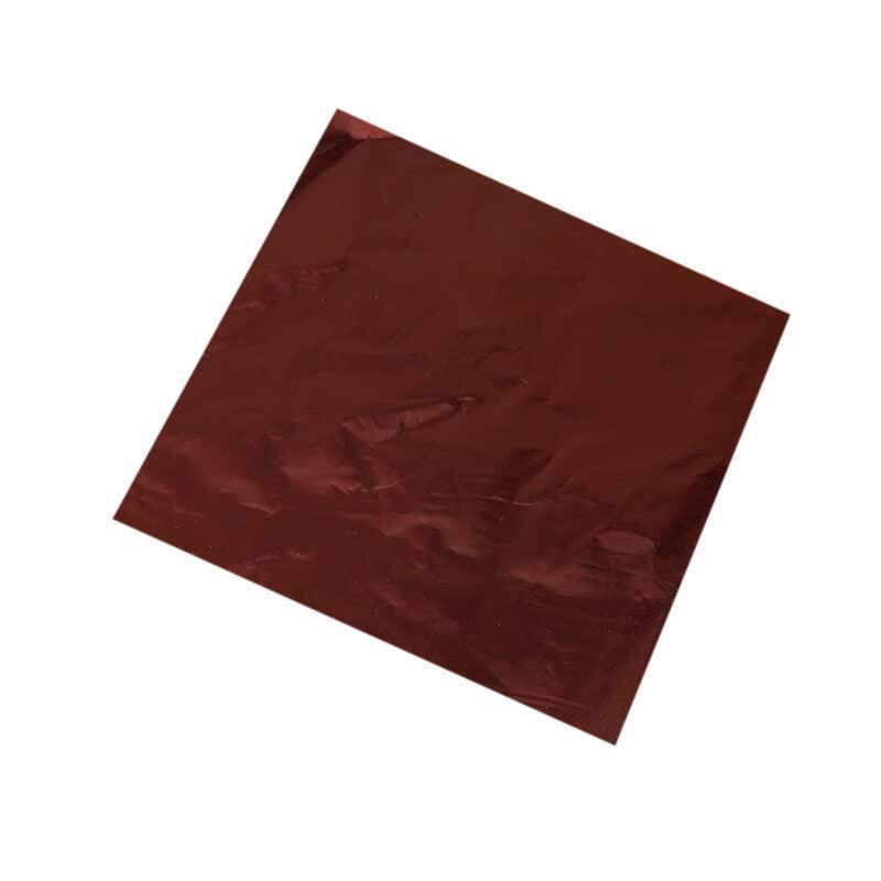 100PCS Tin Foil Aluminium Wrapping Square Chocolate Wrappers 15CM - Pink/Embossed