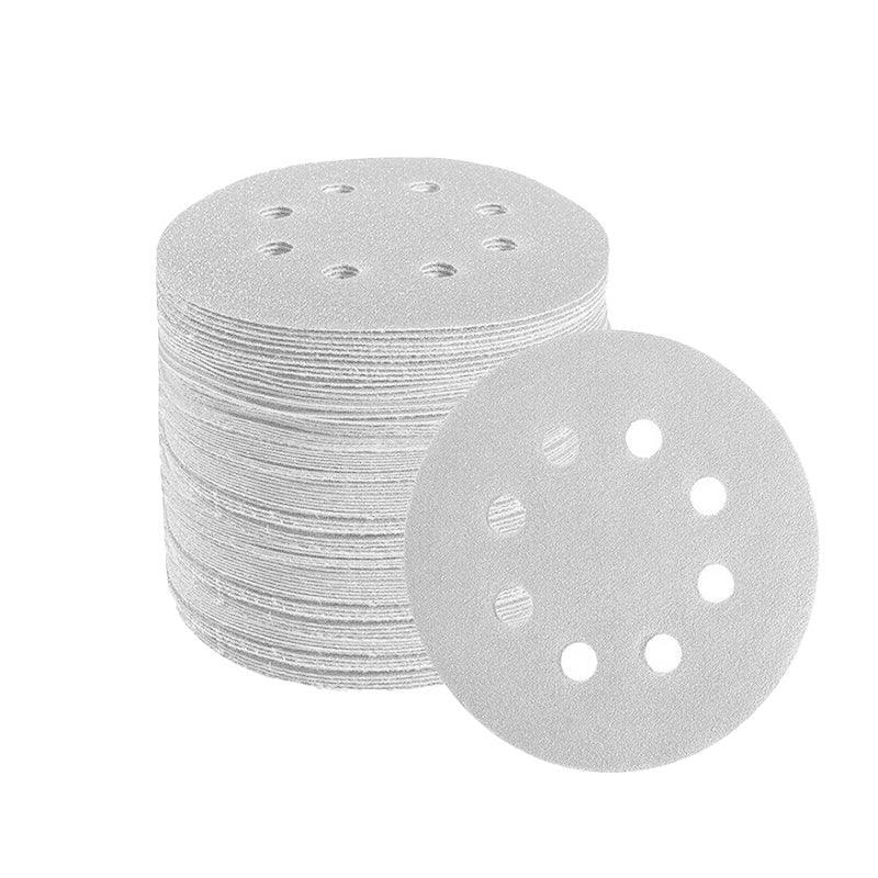 100x 123mm 6/8-Hole Sanding Discs Hook Loop Orbital Sander Pads 80 120 240 Grit - 240 Grits（6-Hole）