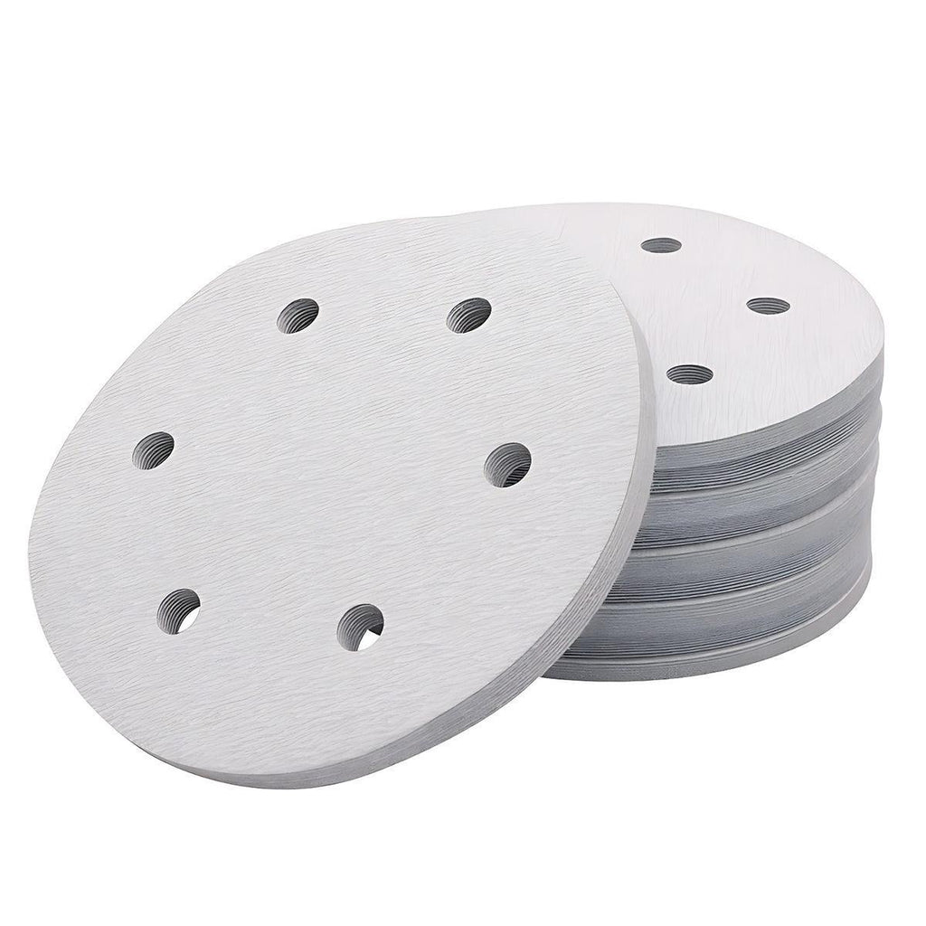 100x 123mm 6/8-Hole Sanding Discs Hook Loop Orbital Sander Pads 80 120 240 Grit - 320 Grits（8-Hole）