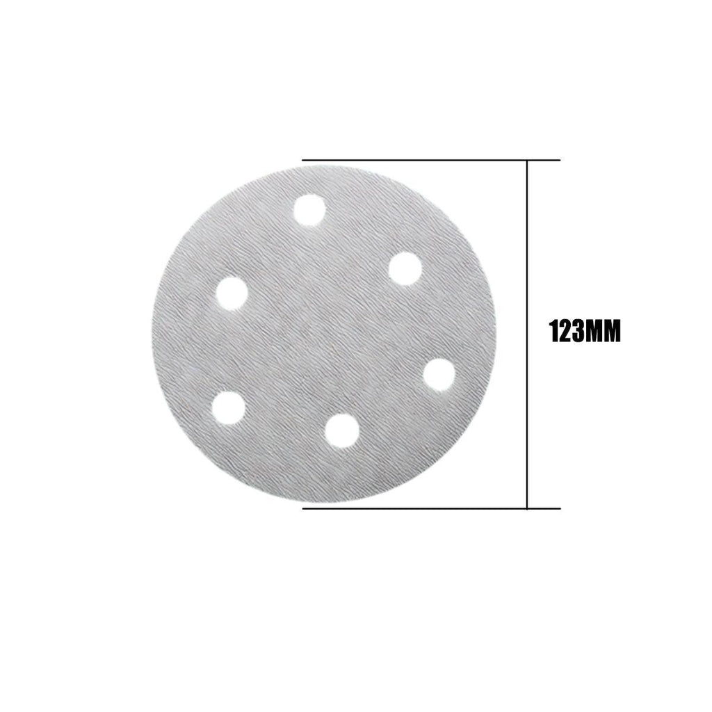 100x 123mm 6/8-Hole Sanding Discs Hook Loop Orbital Sander Pads 80 120 240 Grit - 320 Grits（8-Hole）