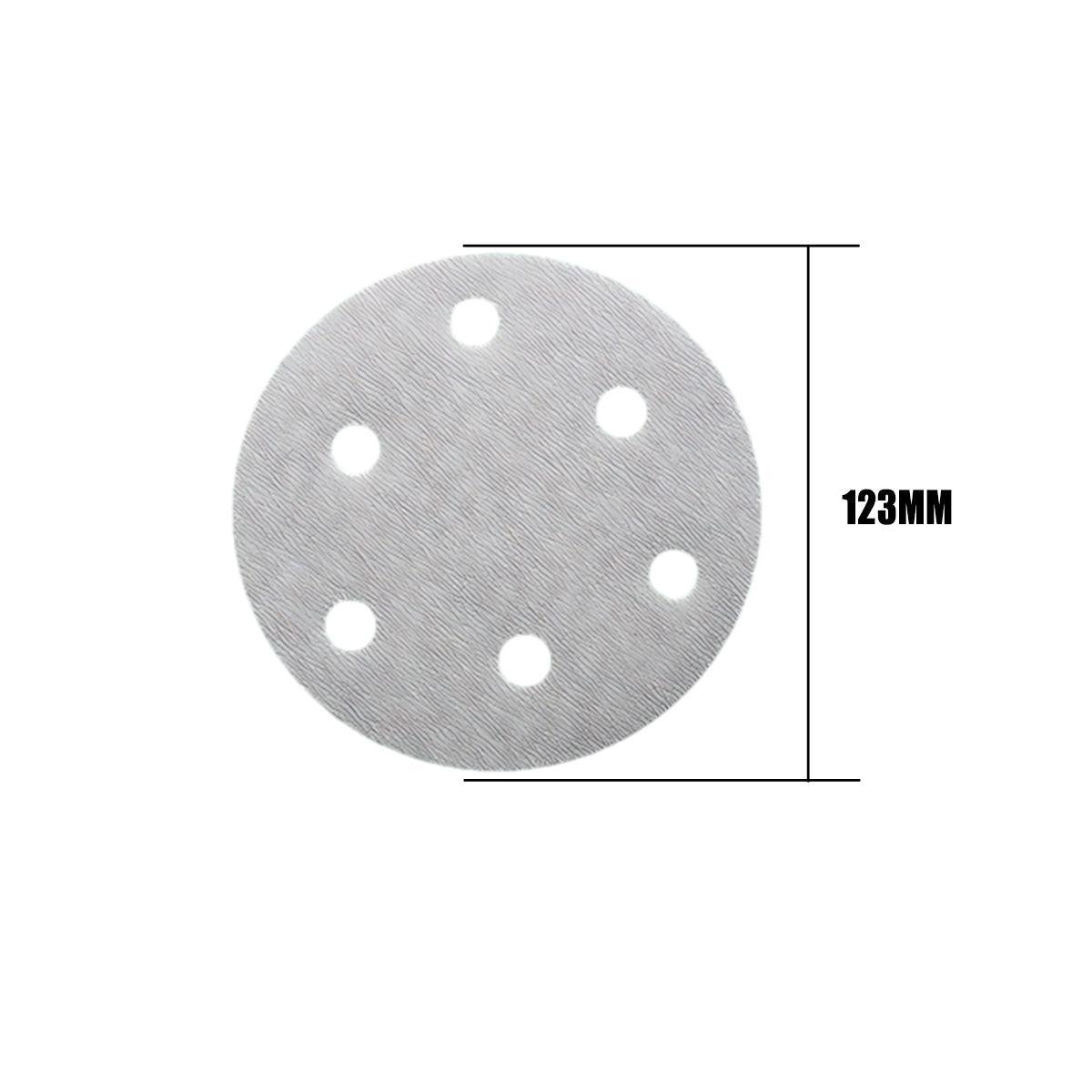 100x 123mm 6/8-Hole Sanding Discs Hook Loop Orbital Sander Pads 80 120 240 Grit - 400 Grits（8-Hole）