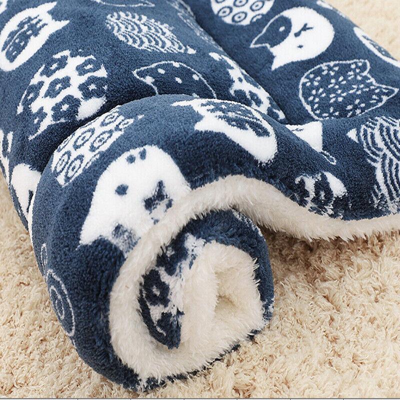 M Size Puppy Dog Cat Cushion Mattress Blanket Bed Soft Warm Pet Pad Winter Kennel House - Pink Bear
