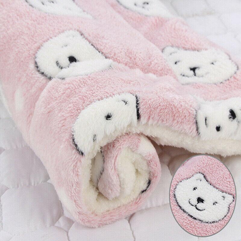 S Size Puppy Dog Cat Cushion Mattress Blanket Bed Soft Warm Pet Pad Winter Kennel House - Blue Brownstar