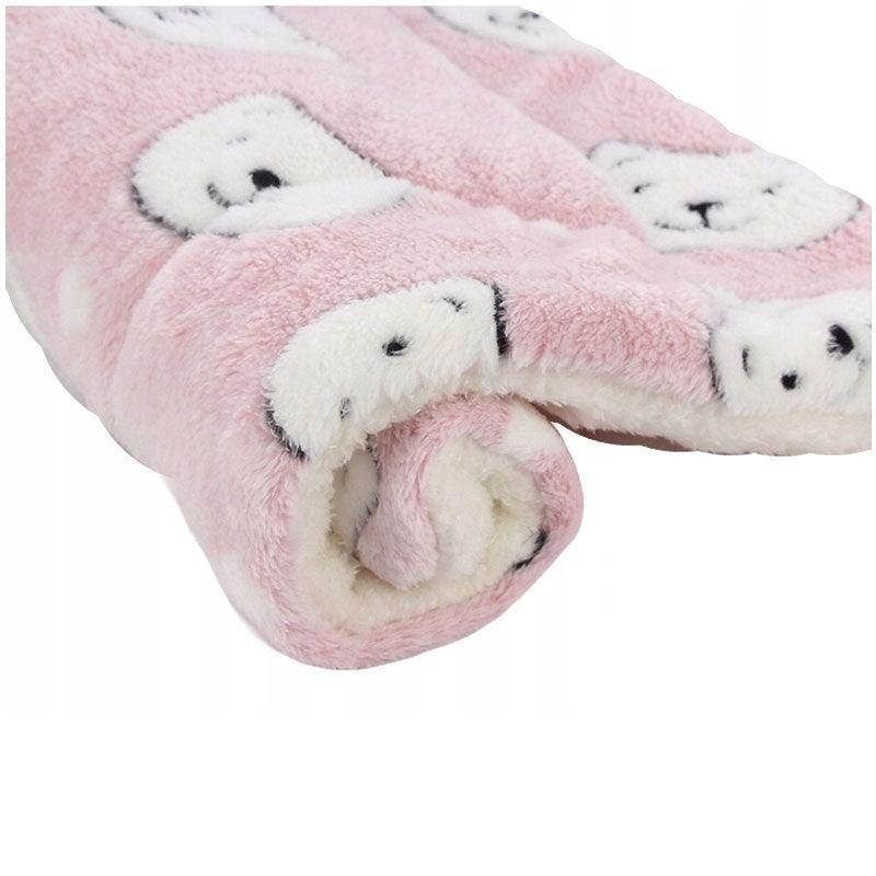 S Size Puppy Dog Cat Cushion Mattress Blanket Bed Soft Warm Pet Pad Winter Kennel House - Blue Brownstar