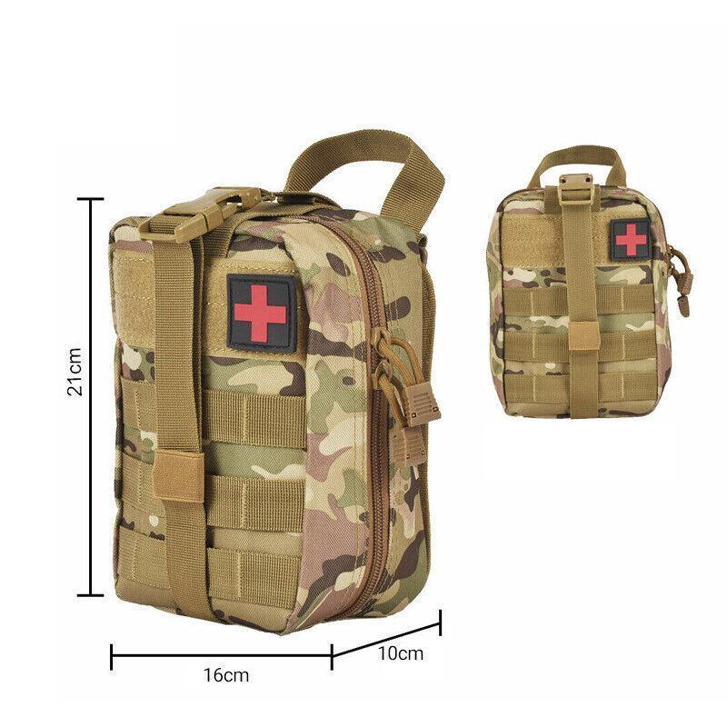 Tactical Molle Rip Away Emt Ifak Medical Pouch First Aid Kit Utility Bag Au Send - Army Green