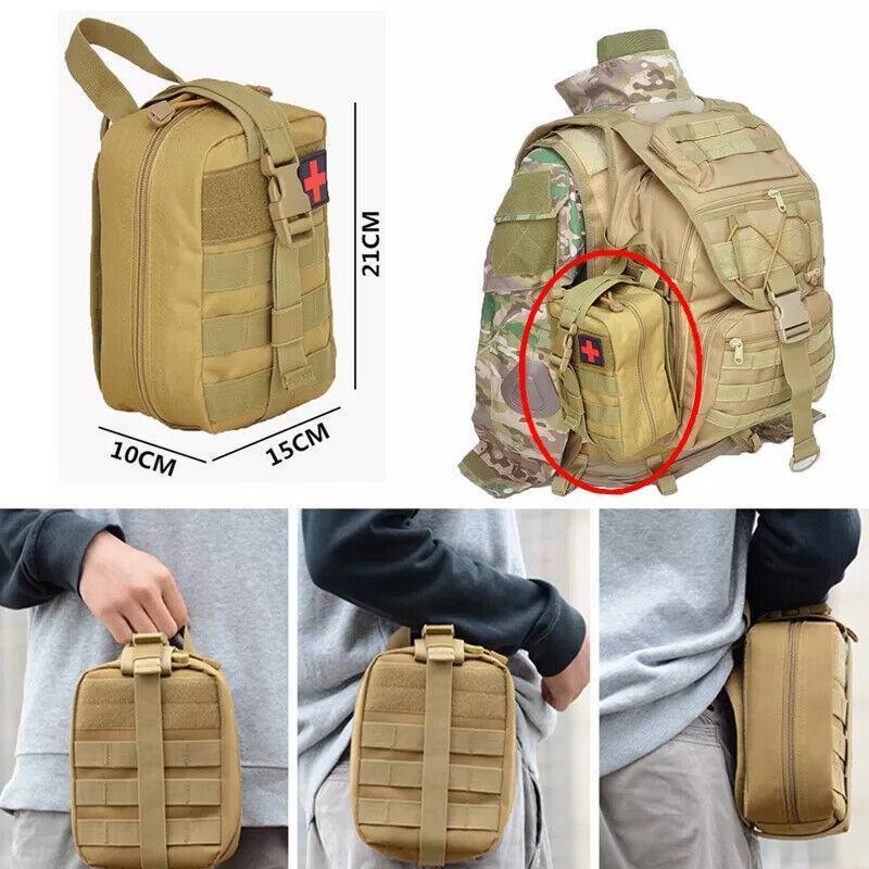 Tactical Molle Rip Away Emt Ifak Medical Pouch First Aid Kit Utility Bag Au Send - Grey Camouflage