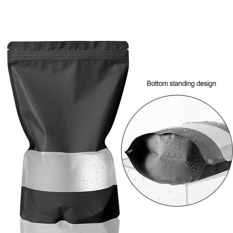 25PCS Stand Up Food Pouches with Clear Window Heat Seal Ziplock Foil Bags - 9x13+3cm