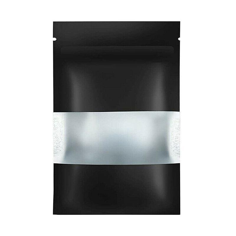 25PCS Stand Up Food Pouches with Clear Window Heat Seal Ziplock Foil Bags - 9x13+3cm