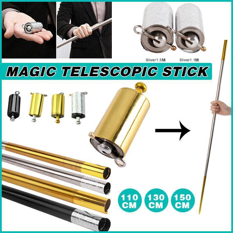 Magic Telescopic Portable Martial Arts Metal Pocket Staff Pocket 110Cm-150Cm - Silver 1.1M