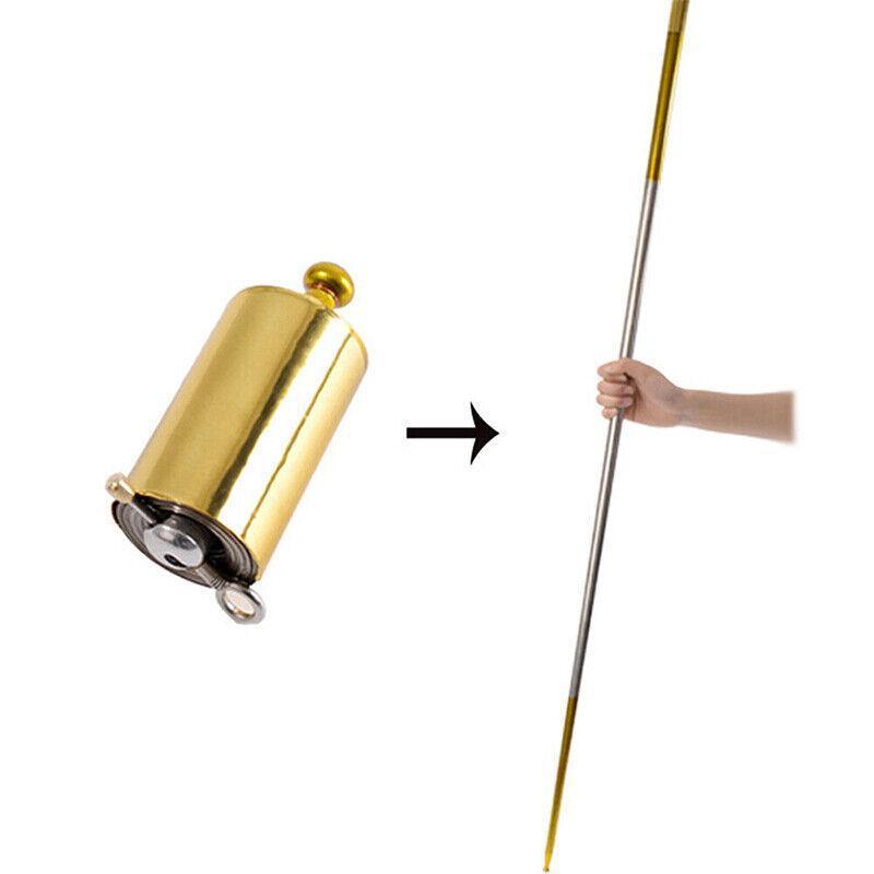Magic Telescopic Portable Martial Arts Metal Pocket Staff Pocket 110Cm-150Cm - Silver1.3M