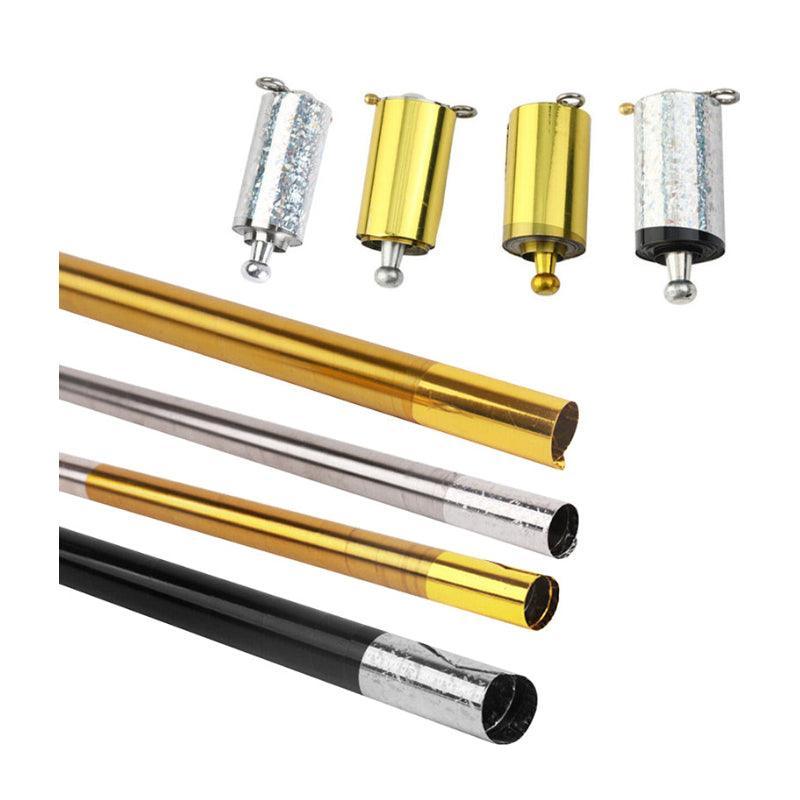 Magic Telescopic Portable Martial Arts Metal Pocket Staff Pocket 110Cm-150Cm - Gold&Silver 1.5M