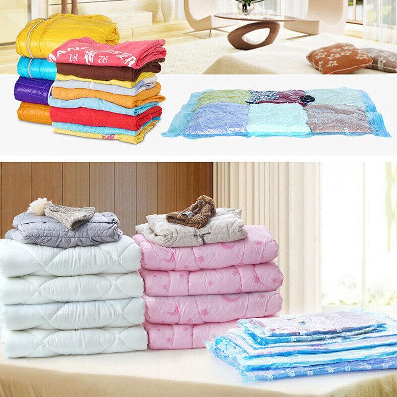 6PCS Vacuum Storage Bags Clothes Space Saver Organiser Seal Bags 4 Sizes - 60x80CM-6PCS
