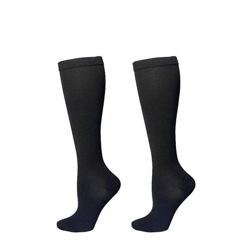 S/M Compression Socks Women Men Nursing Travel Stocking Sport Running - Colour Dots
