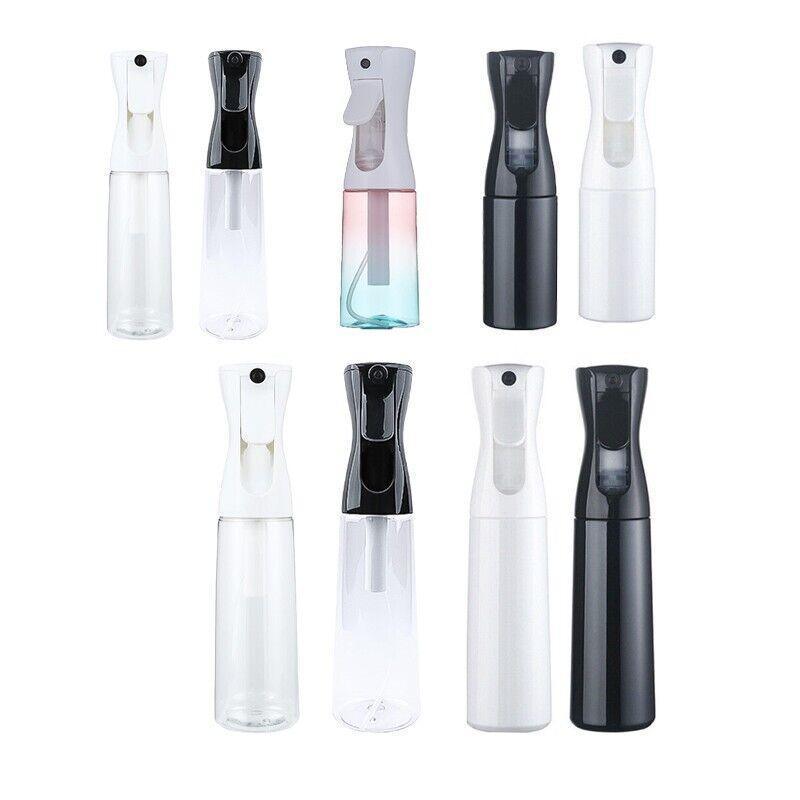 300ml Continuous Spray Bottle Ultra Fine Mist Dispenser Sanitizer Salon - White&Transparents
