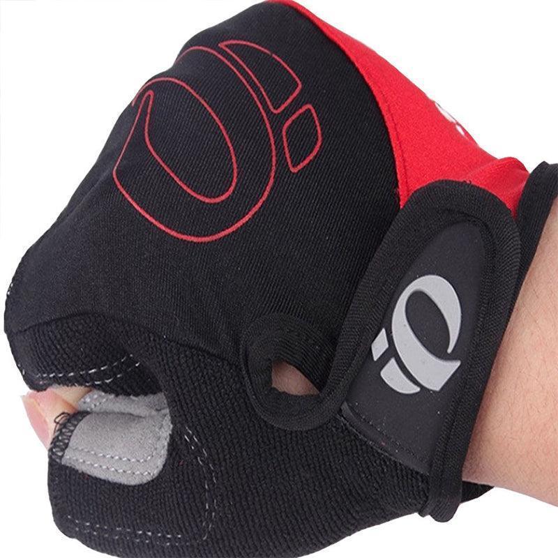 L Size Cycling Bicycle Half Finger Bike Gloves Unisex Anti Slip Padded - Grey