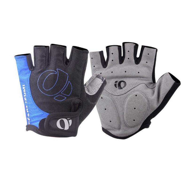 L Size Cycling Bicycle Half Finger Bike Gloves Unisex Anti Slip Padded - Grey