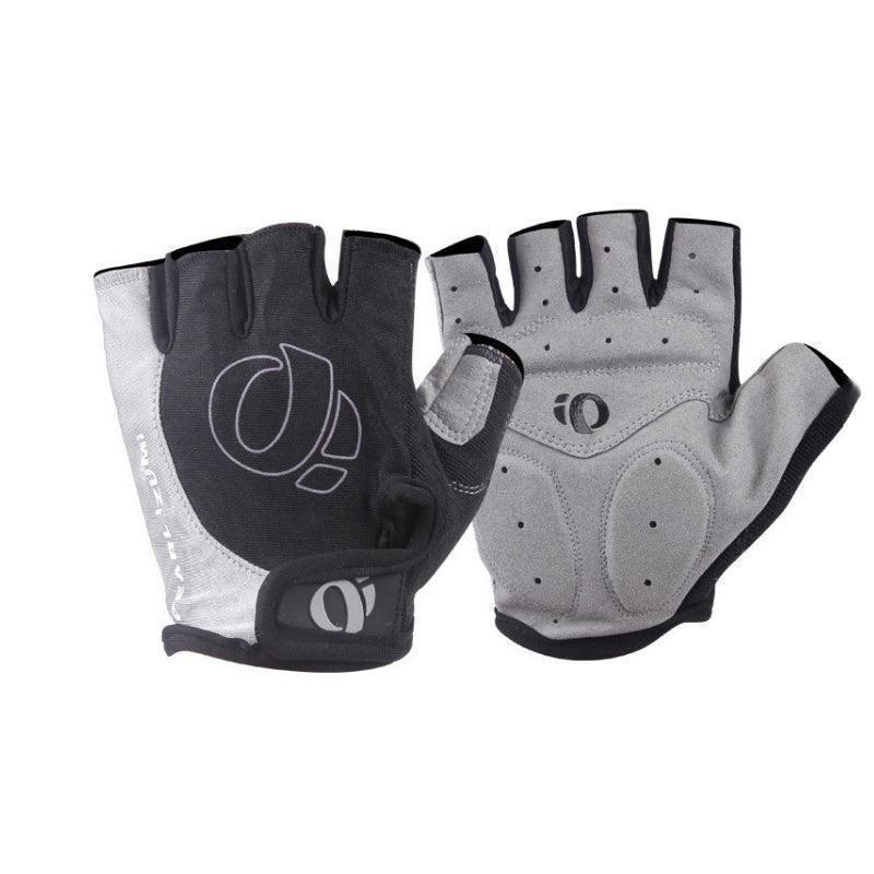 L Size Cycling Bicycle Half Finger Bike Gloves Unisex Anti Slip Padded - Grey