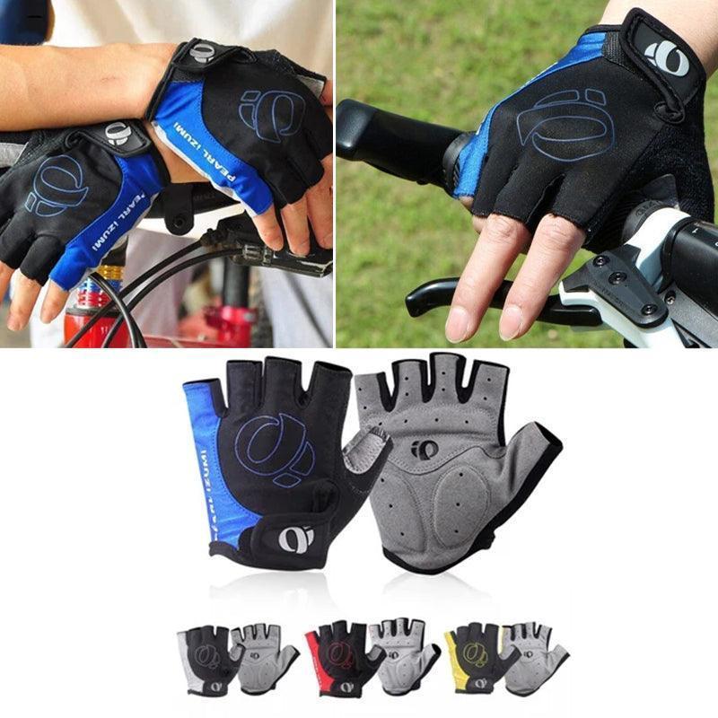 XL Size Cycling Bicycle Half Finger Bike Gloves Unisex Anti Slip Padded - Yellow