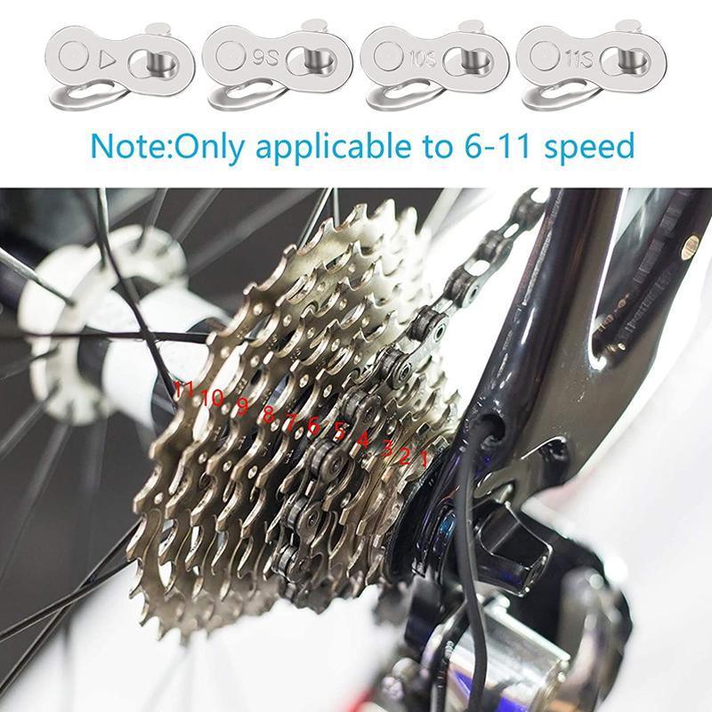5 Pairs Bike Chain Master Link Connector for 6 7 8 9 10 11 Speed with Removal Tool - 9 Speed Chain Link