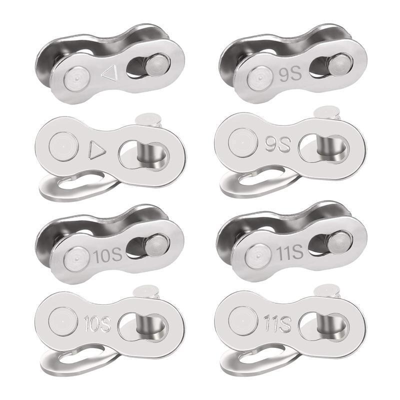 5 Pairs Bike Chain Master Link Connector for 6 7 8 9 10 11 Speed with Removal Tool - 10 Speed Chain Link