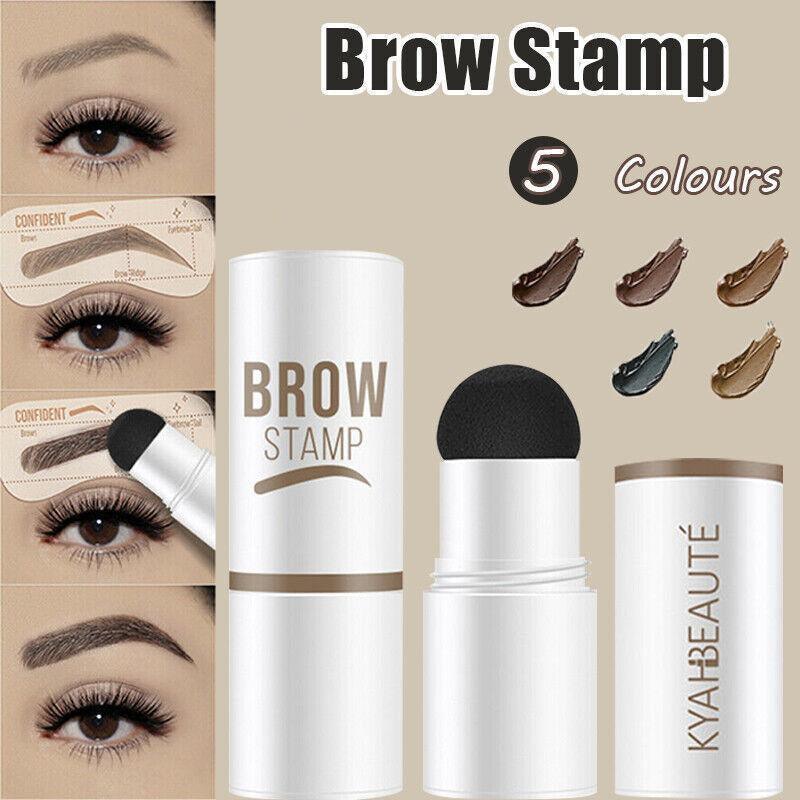 Eyebrow Shaping Kit Waterproof One Step Perfect Brow Stamp Stencils Makeup Set - Blonde