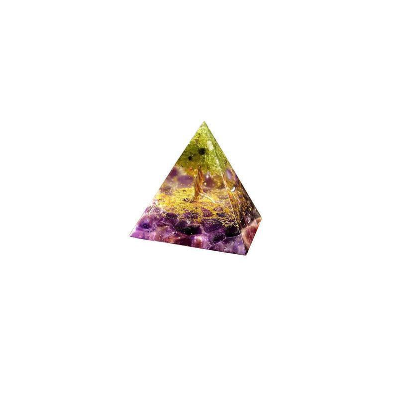 Amethyst Crystal Sphere Orgonite Pyramidamp Obsidians - Purple(50mmx50mm)