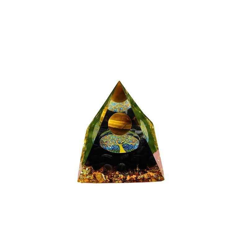 Amethyst Crystal Sphere Orgonite Pyramidamp Obsidians - Purple(50mmx50mm)