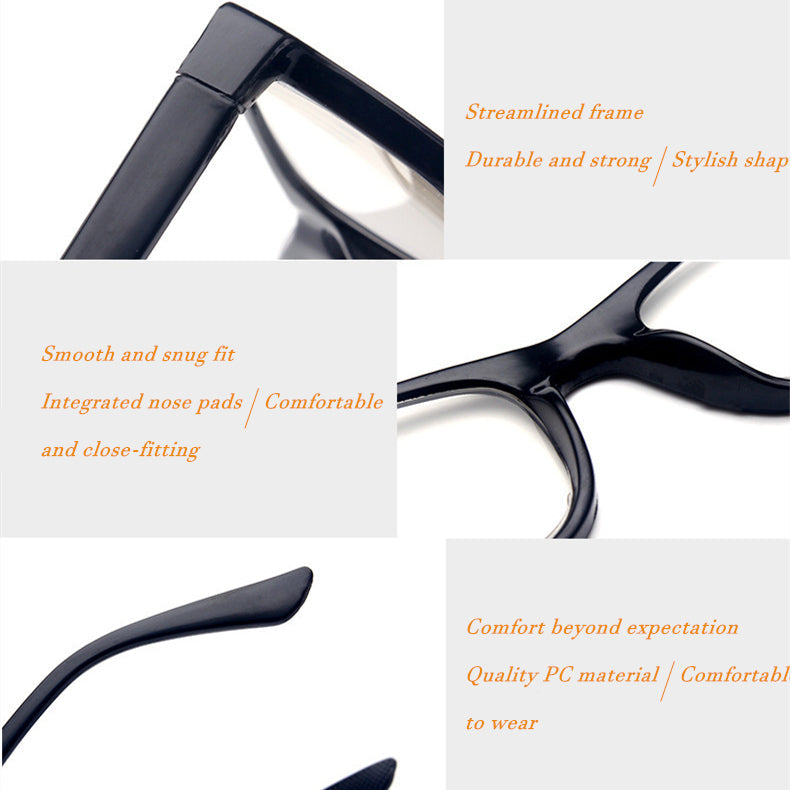 Black 6 Pairs Mens Ladies Wayfarer Frame Magnifying Reading Glasses Nerd Spectacl - +3.50 Strength