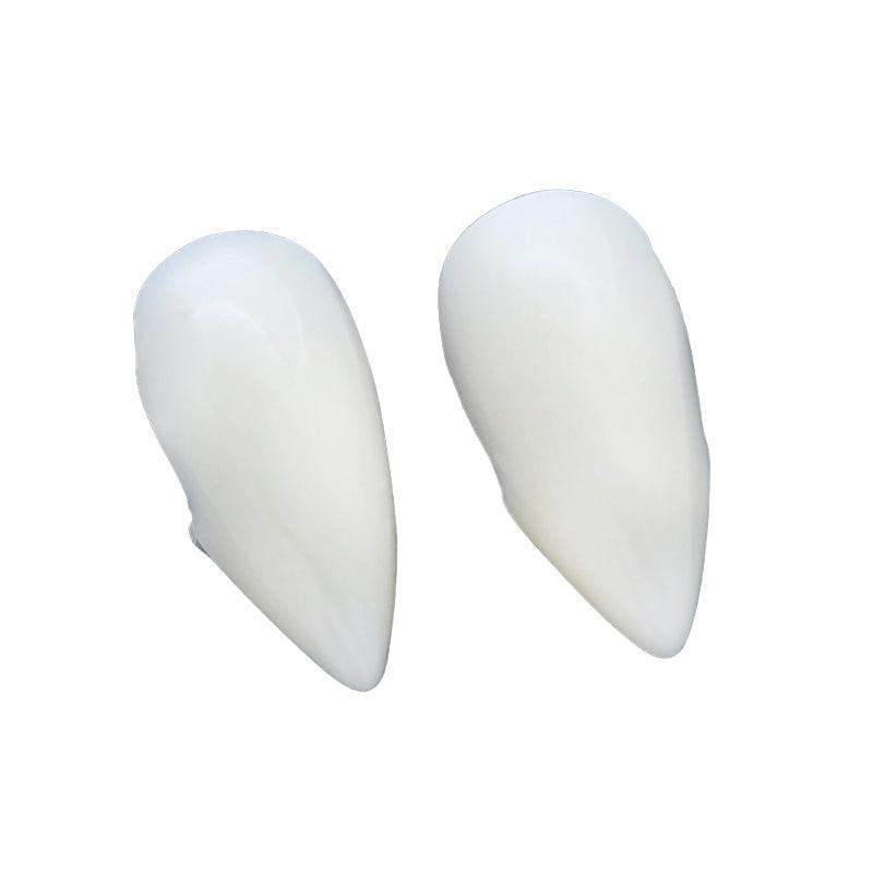 Cosplay Vampire Fangs Fake Teeth for Halloween Costume Party Dress Up 2PCS Prop Set - 19mm-1Piar