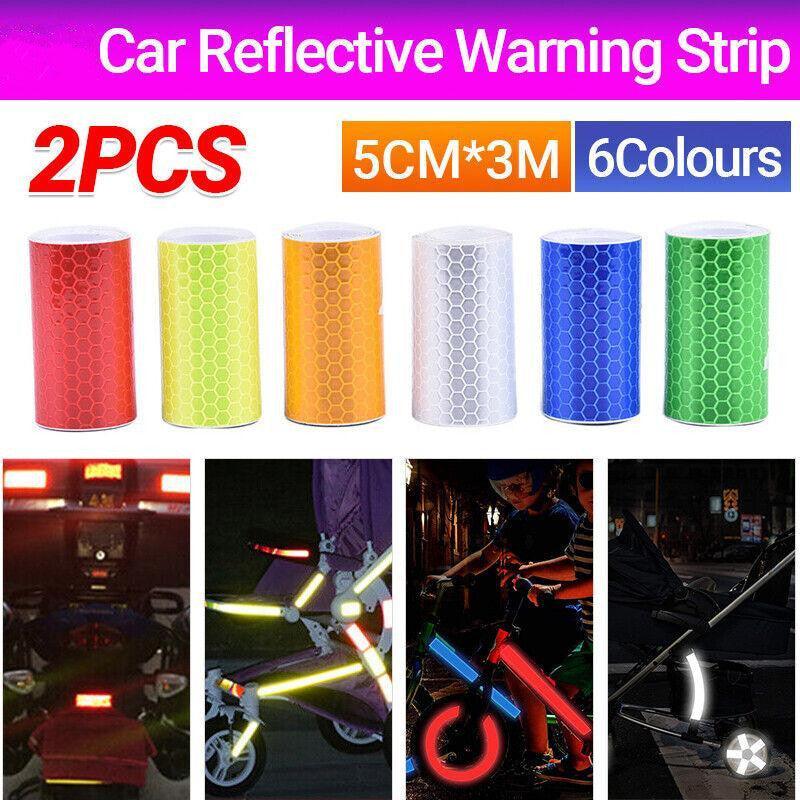 3m Reflective Warning Tape Adhesive Sticker Roll for Car Truck Strip Marking Use - Yellow