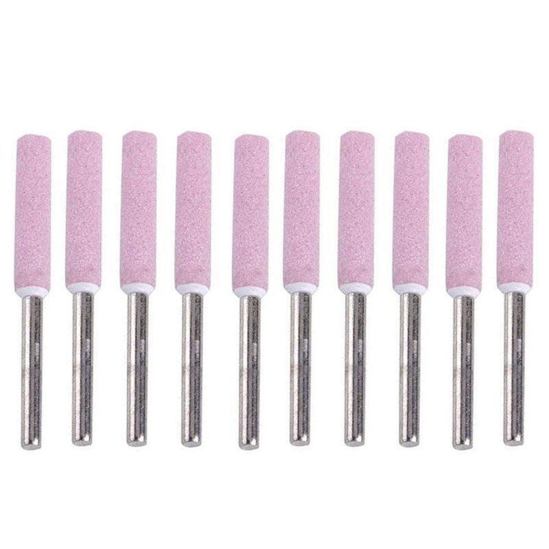10 Pack Chain Tool Sharpener Grinding Stones for Rotary Bit Kits 4/4.8/5.5mm - 3MM X 4.8MM