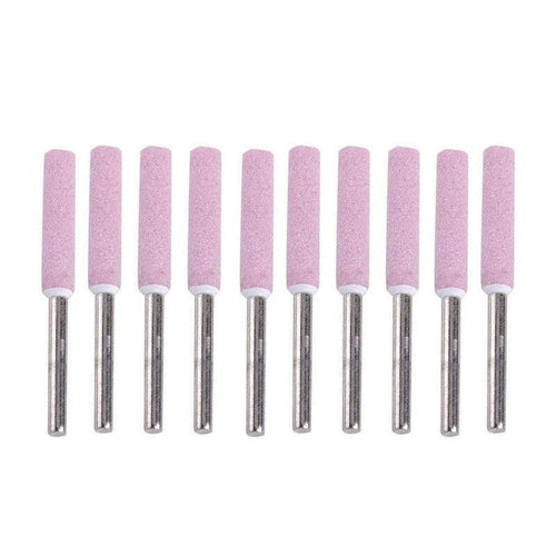 10 Pack Chain Tool Sharpener Grinding Stones for Rotary Bit Kits 4/4.8/5.5mm - 3MM X 5.5MM