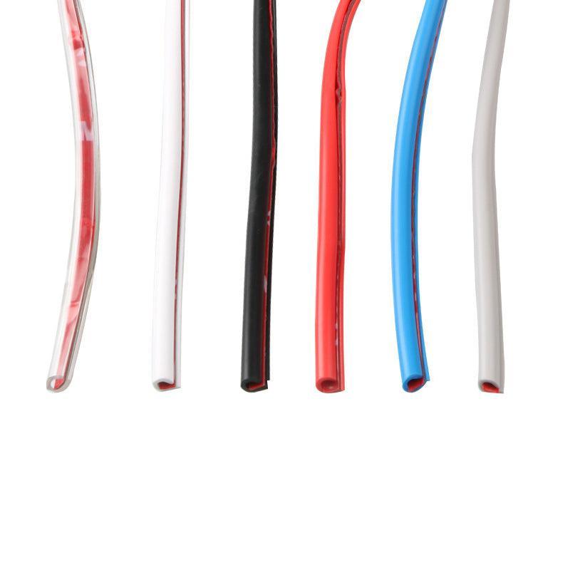 5m Car Door Edge Protector Strip Anti-Scratch Protection Rubber Trim Seal - Red