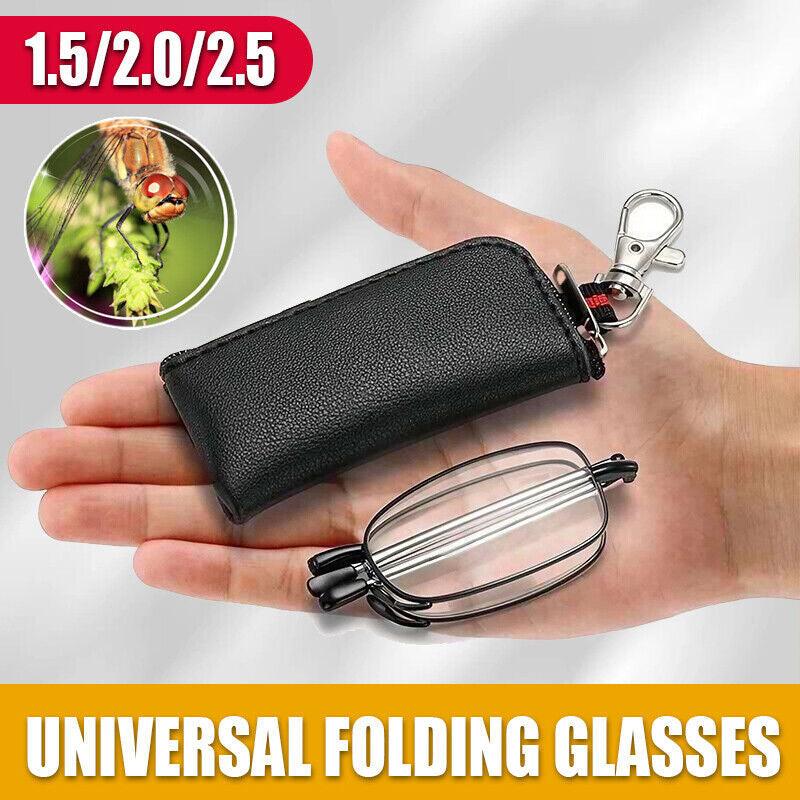 Universal Folding Reading Glasses Magnify Presbyopic Case Unisex 1.5 2 2.5 - +1.5