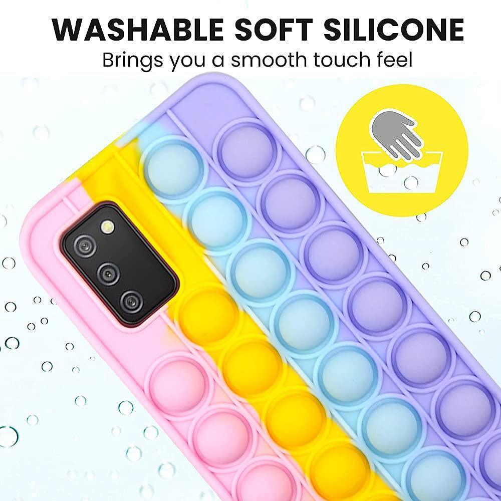 Rainbow Pop Fidget Toys Push It Bubble Phone Case For iPhone 7 8 Plus X XR 11 12 Pro Max - iPhone 7Plus/8Plus