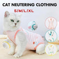 Pet Cat Postoperative Recovery Suit Pet Surgery Clothing Sterilization Weaning Pink - M(Bust: 38cm Length:27cm)