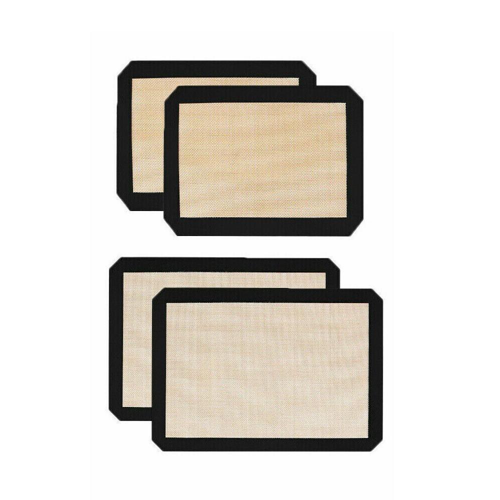 Silicone Baking Mat Non Stick Reusable Sheet for Pastry Dough Cookie Oven Bakeware - Grey 4PCS(2*30X21+2*42X29.5CM)
