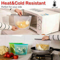 White Reusable Silicone Food Storage Bags Leak proof Microwave Freezer Freshness Safe 1000ml - White 1000ml*1 Unit